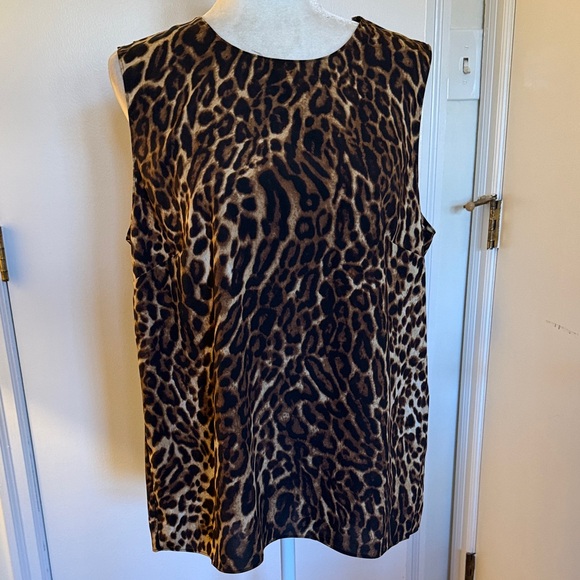 Ralph Lauren Tops - Leopard Print Sleeveless Top - Brown & Black